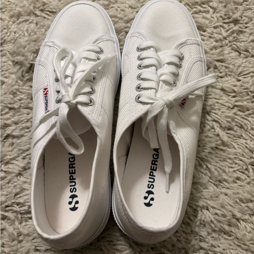 Superga White Canvas Sneakers